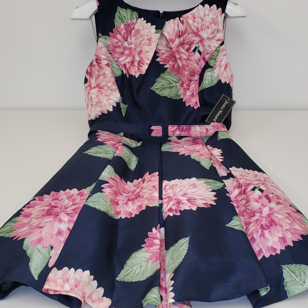 Jessica Howard Floral-Print Fit & Flare Dress NWT - Picture 6 of 7